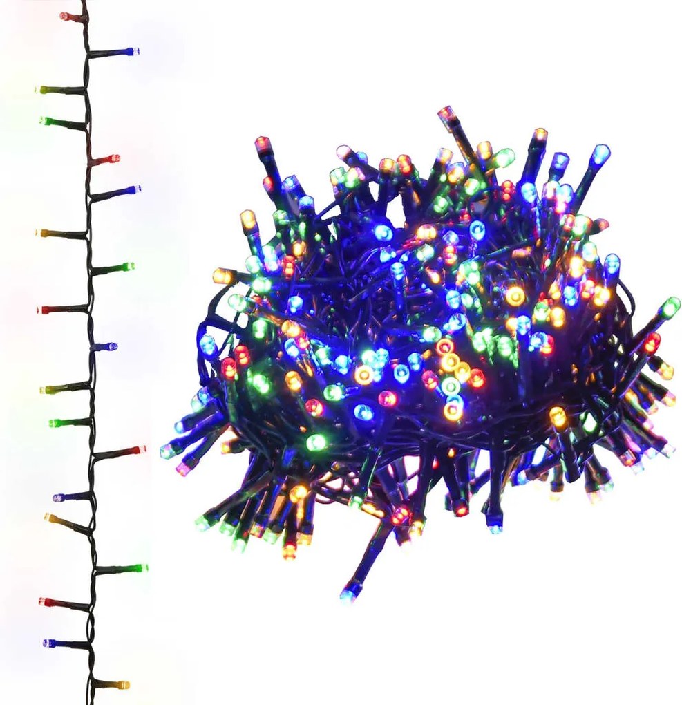 vidaXL Instalație compactă cu 3000 LED-uri, multicolor, 65 m, PVC