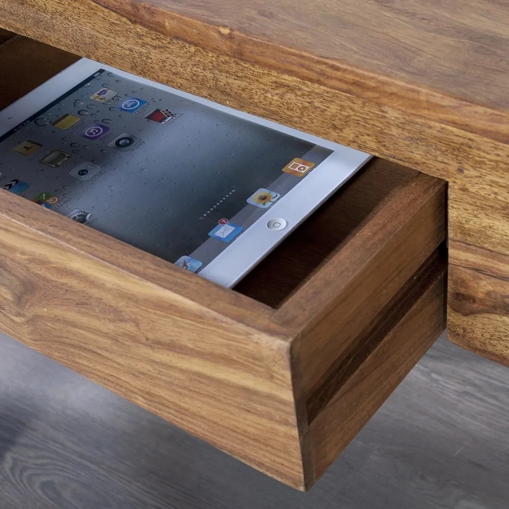 Birou cu sertar din lemn de trandafir Makassar 100cm Sheesham