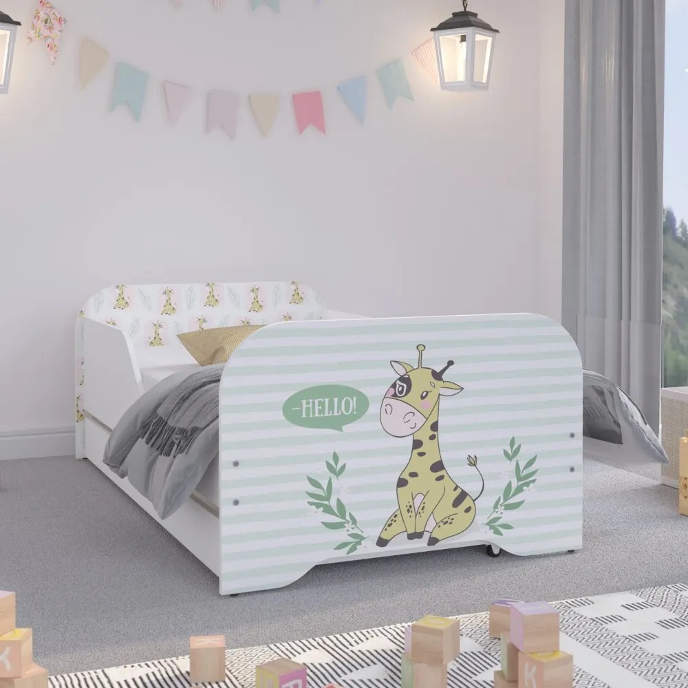 Pătuț fermecător cu girafă 160 x 80 cm