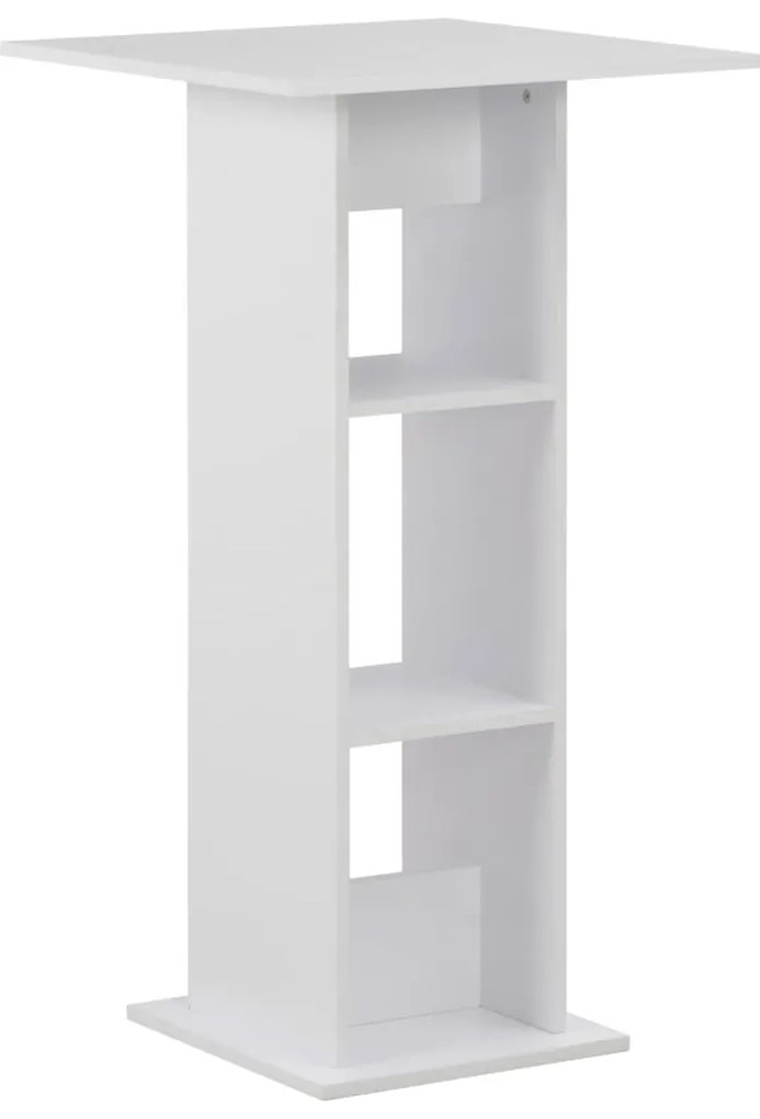 vidaXL Masă de bar, alb, 60 x 60 x 110 cm