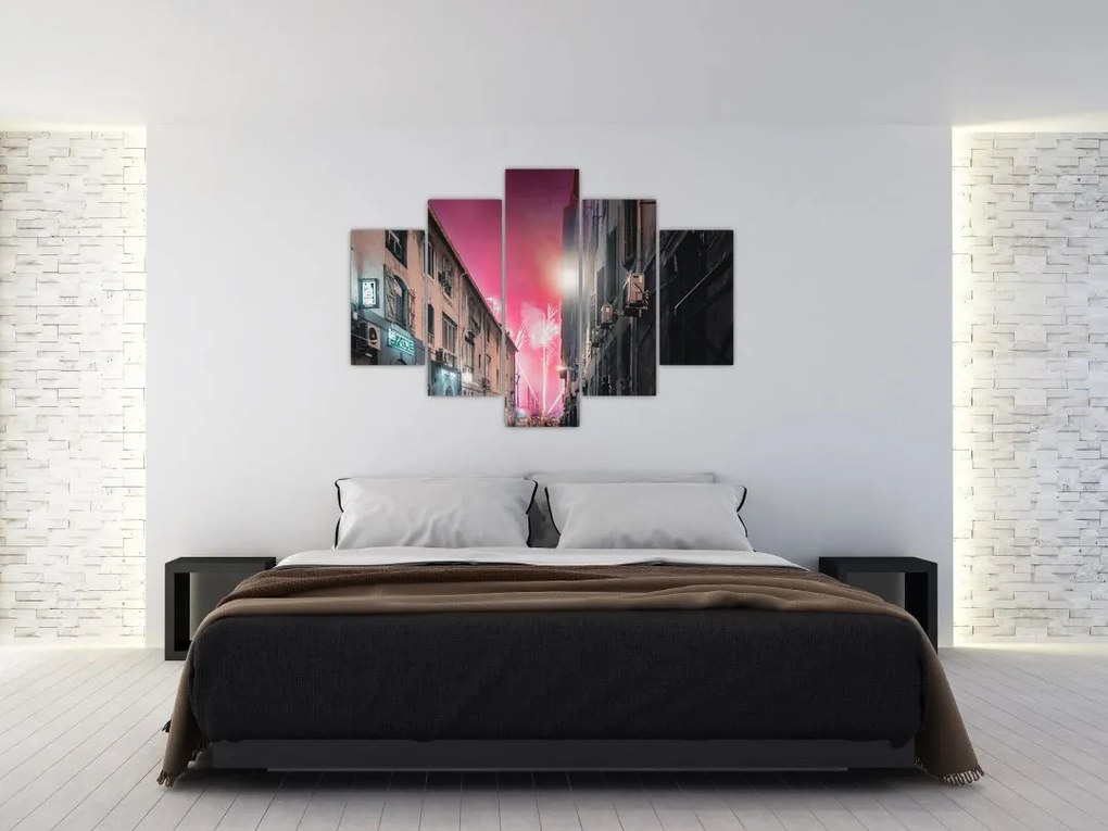 Tablou - Artificii din Marseille (150x105 cm)