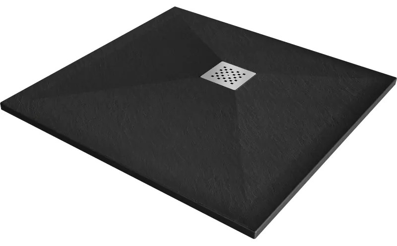 Mexen Stone+ Cădiță de duș compozit pătrată 70 x 70 cm, Neagră - 44707070