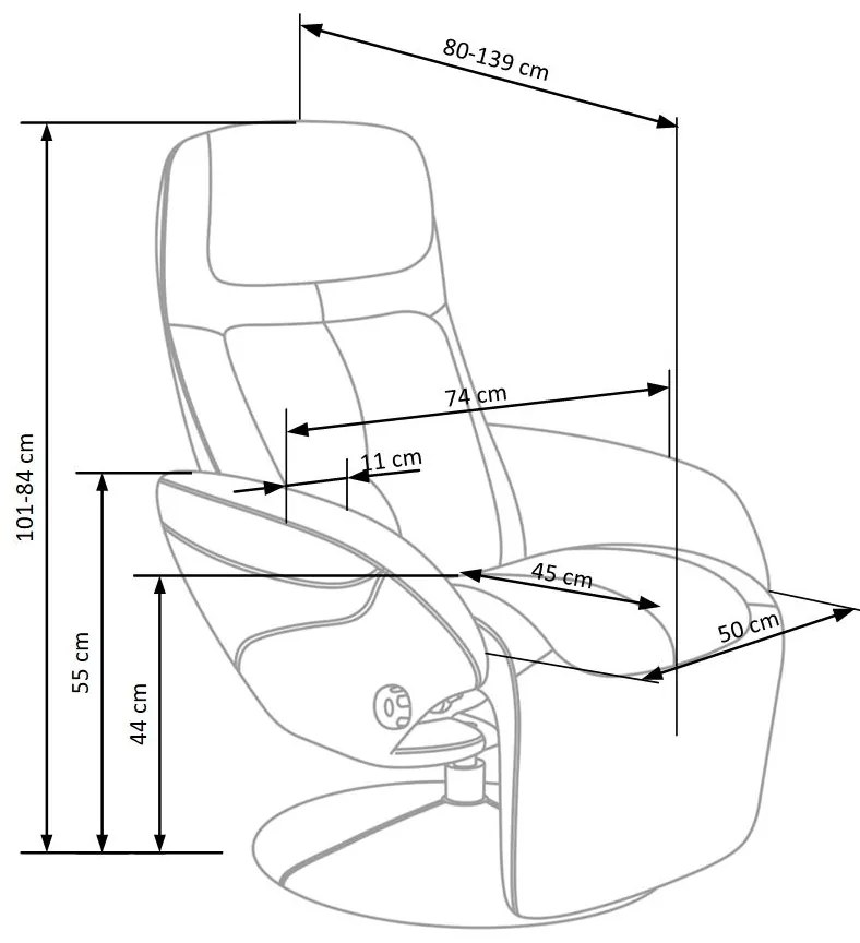 Scaun rabatabil Optima 2, gri