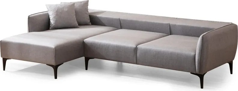 Colțar Belissimo gri deschis, colț pe partea stângă – Balcab Home