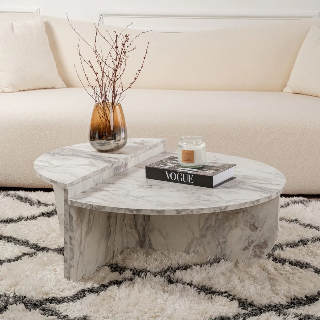 Masă de cafea Orion Freesia Marble