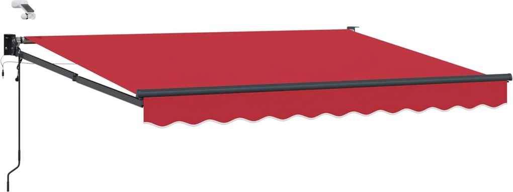vidaXL Cort electric retractabil Roșu 3,5 x 2 m