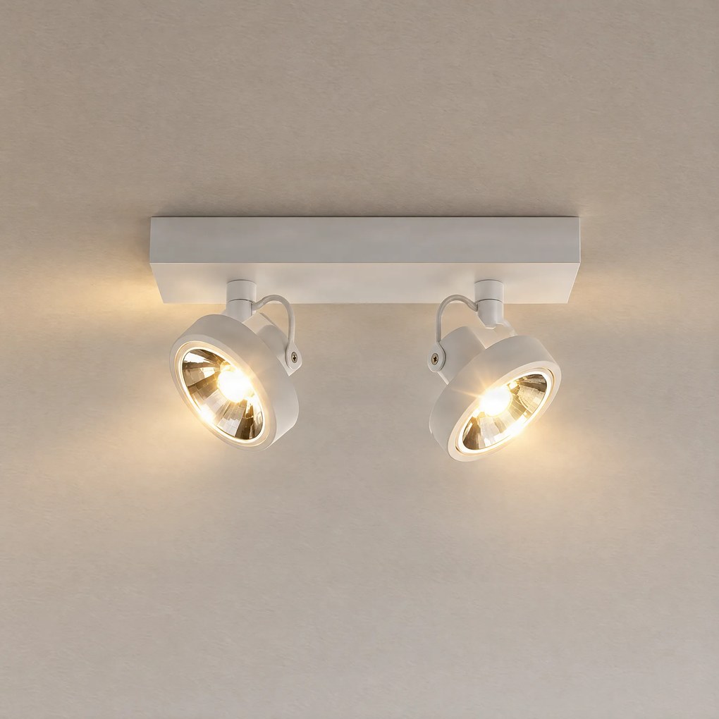 Spotlight de design alb reglabil cu 2 lumini - Go