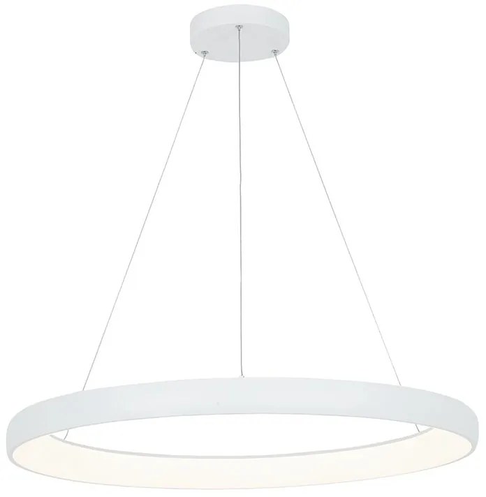 Lustra LED design modern circular Ring 80cm, Sandy White