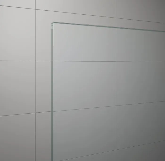 Paravan dus sticla walk-in 110x200 cm, alb, sticla 8 mm, Ronal Easy 1100x2000 mm, Alb