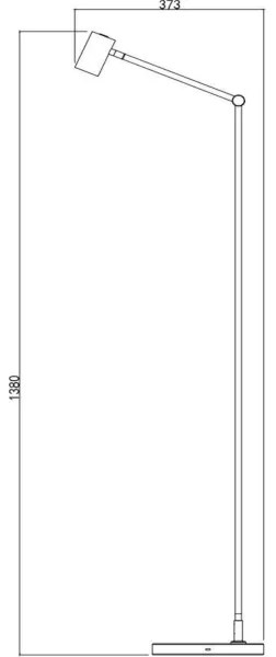 Lampadar LED dimabil Lucide 36722/03/30 TIPIK LED/3W/230V 2700K negru