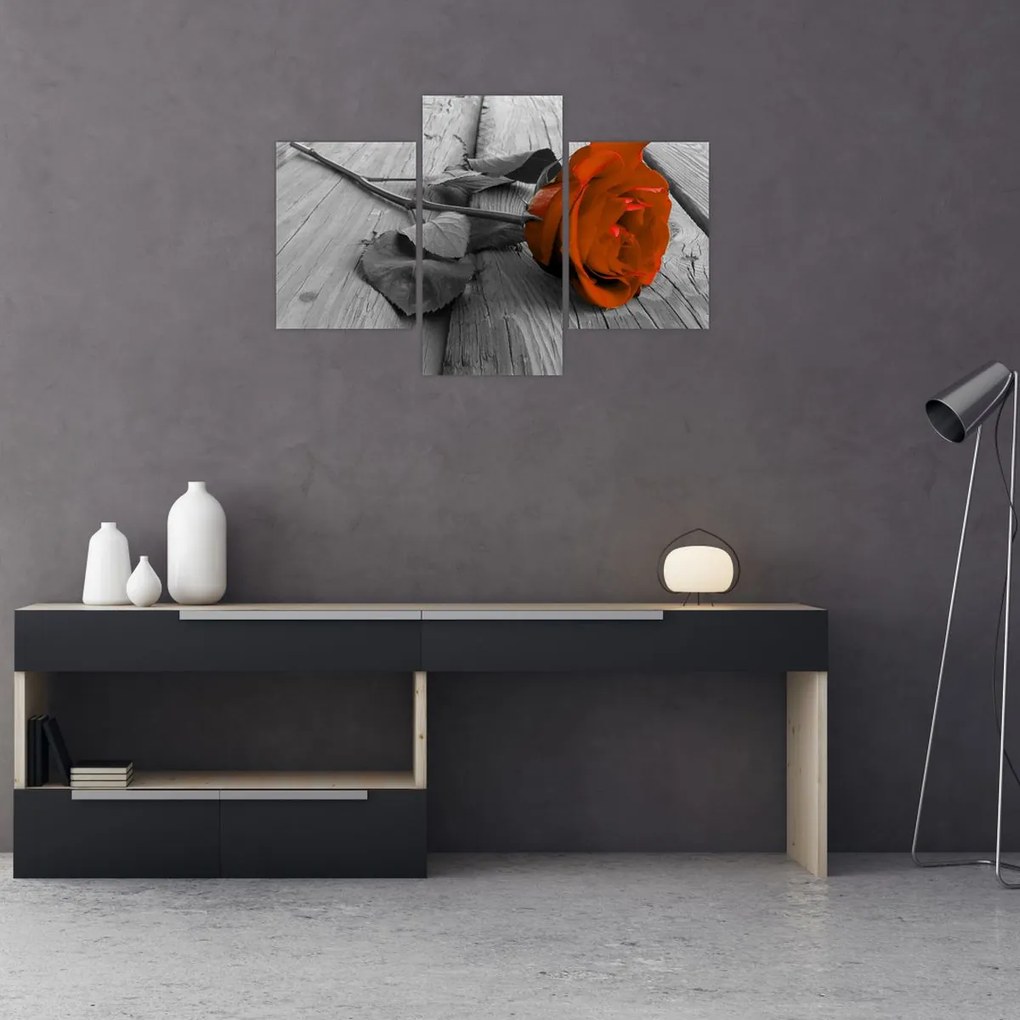 Tablou - Trandafir portocaliu (90x60 cm)