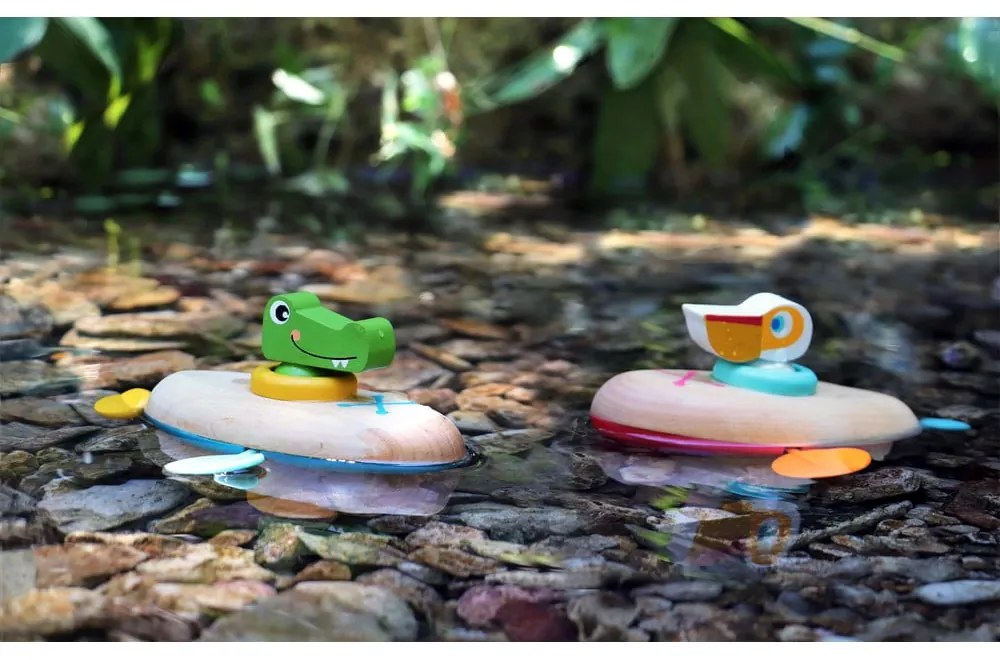 Jucărie pentru apă din lemn pentru copii Legler Crocodile