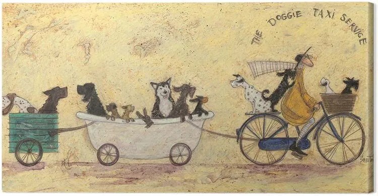 Tablou pe pânză Sam Toft - The Doggie Taxi Service