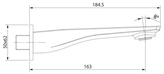 Cersanit S951-706 - Duș pentru instalare încastrată LARGA crom lucios