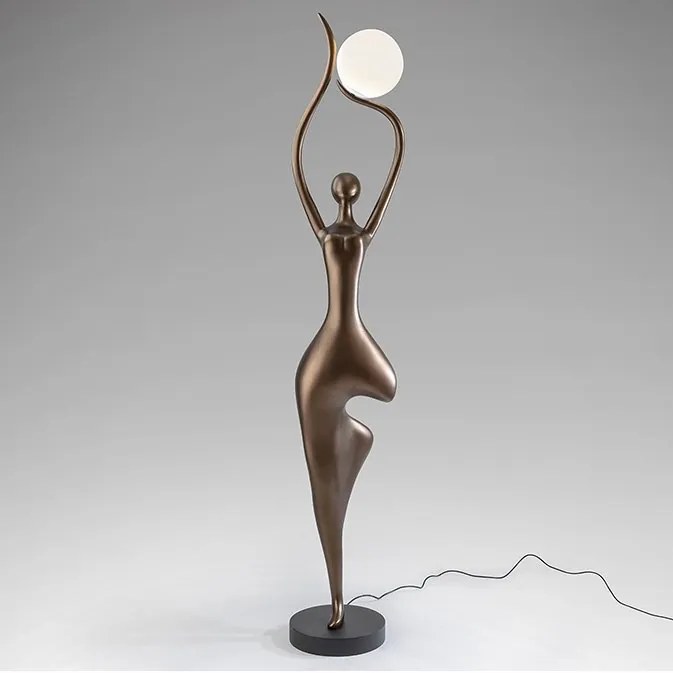 Figurina XXL decorativa, Lampa de podea El Arbol bronz