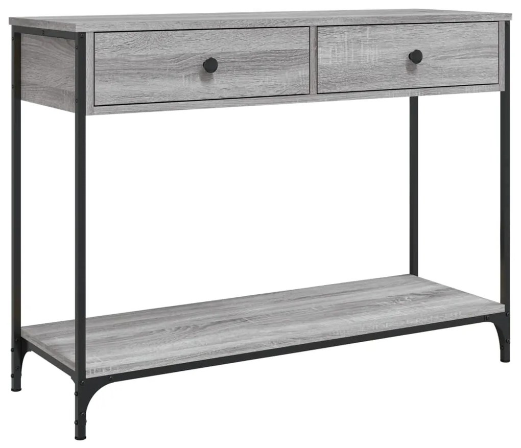 834173 vidaXL Măsuță consolă, gri sonoma, 100x34,5x75 cm, lemn prelucrat