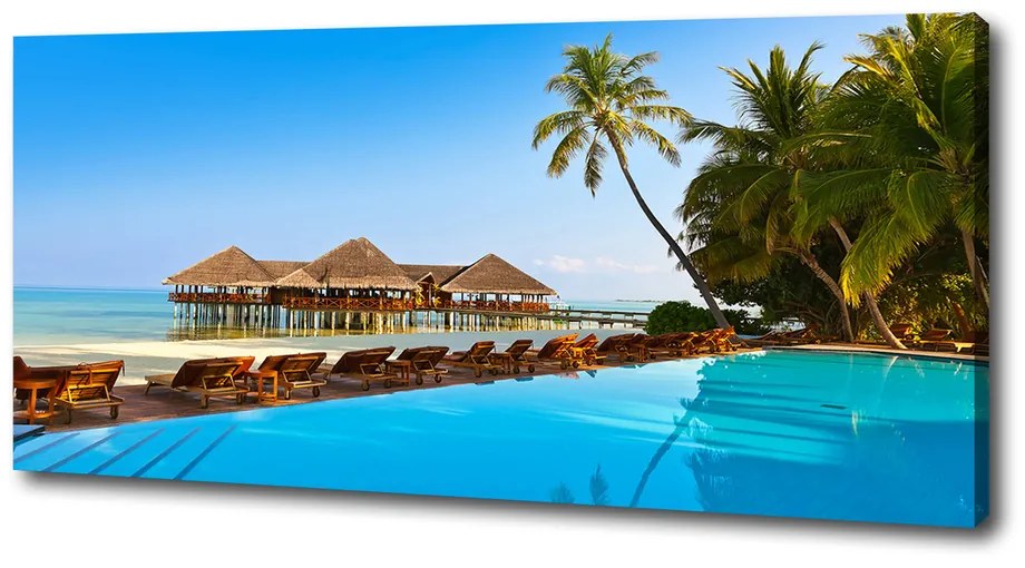 Tablou pe pânză Piscina în maldive