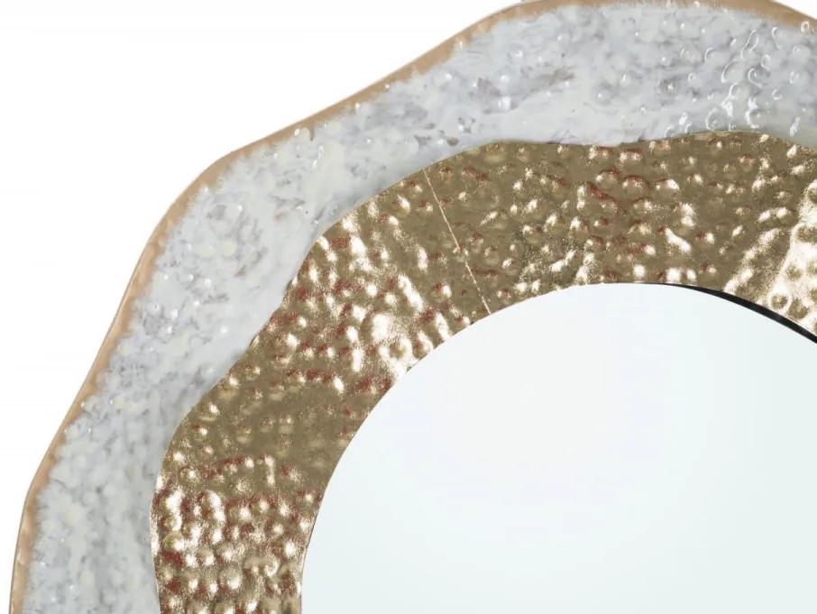 Oglinda decorativa aurie cu rama din metal, ∅ 54,5 cm, Shai Light Mauro Ferretti