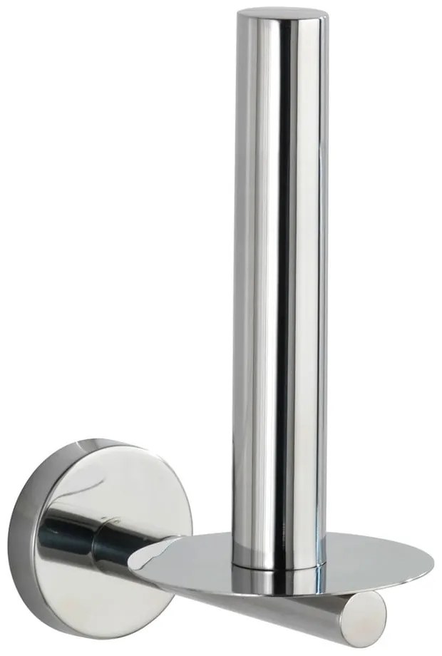 Suport pentru hârtie igienică argintiu lucios de montat pe perete din oțel inoxidabil Bosio – Wenko