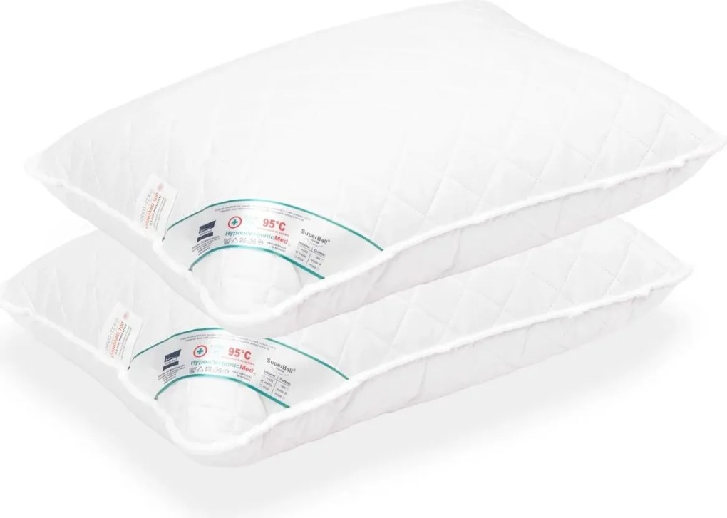Set lemn masiv 2 Perne Hipoalergenice Matlasate cu Microfibra 60x60 cm