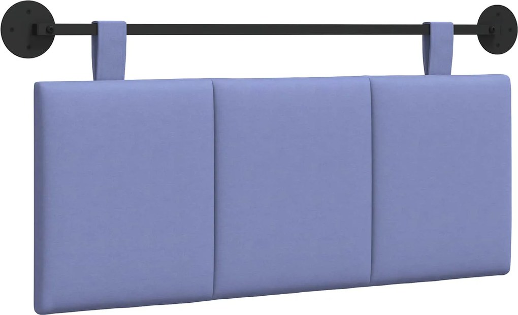 vidaXL Cap de pat suspendat Albastru Jeans 110 x 55 x 5 cm țesătură