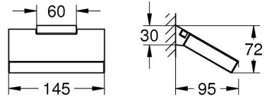 GROHE 40781000 - Suport pentru hârtie igienică SELECTION CUBE, crom lucios