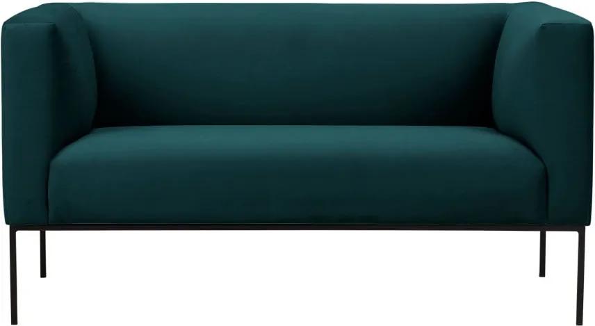 Canapea din catifea cu 2 locuri Windsor & Co Sofas Neptune, verde petrol