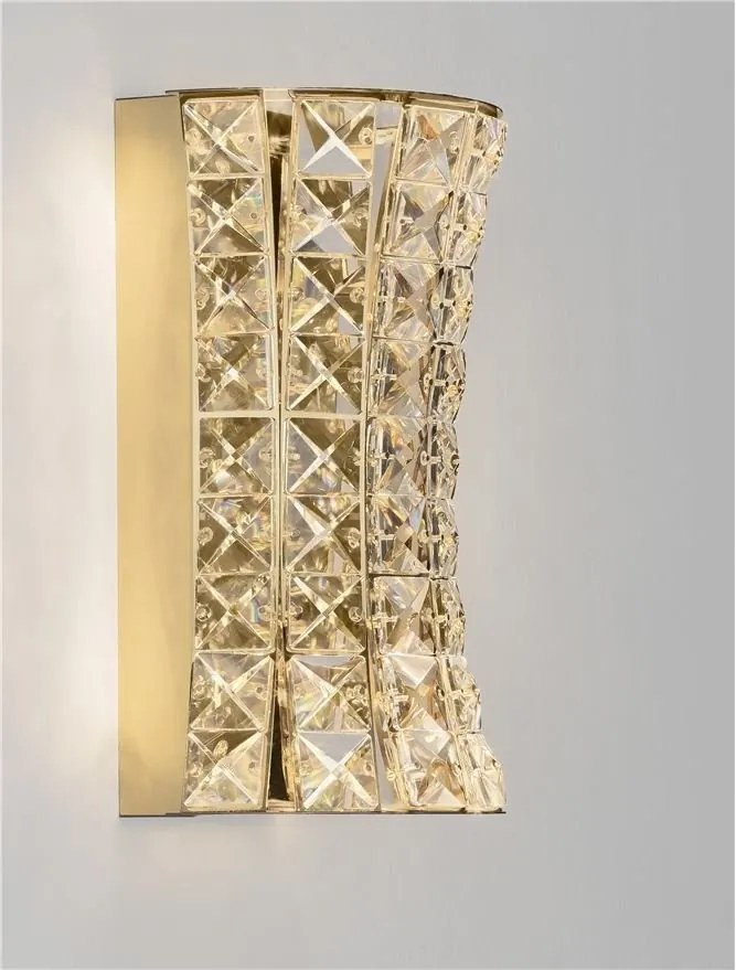 Aplica de perete LED auriu, cristale sticla CELYSIA