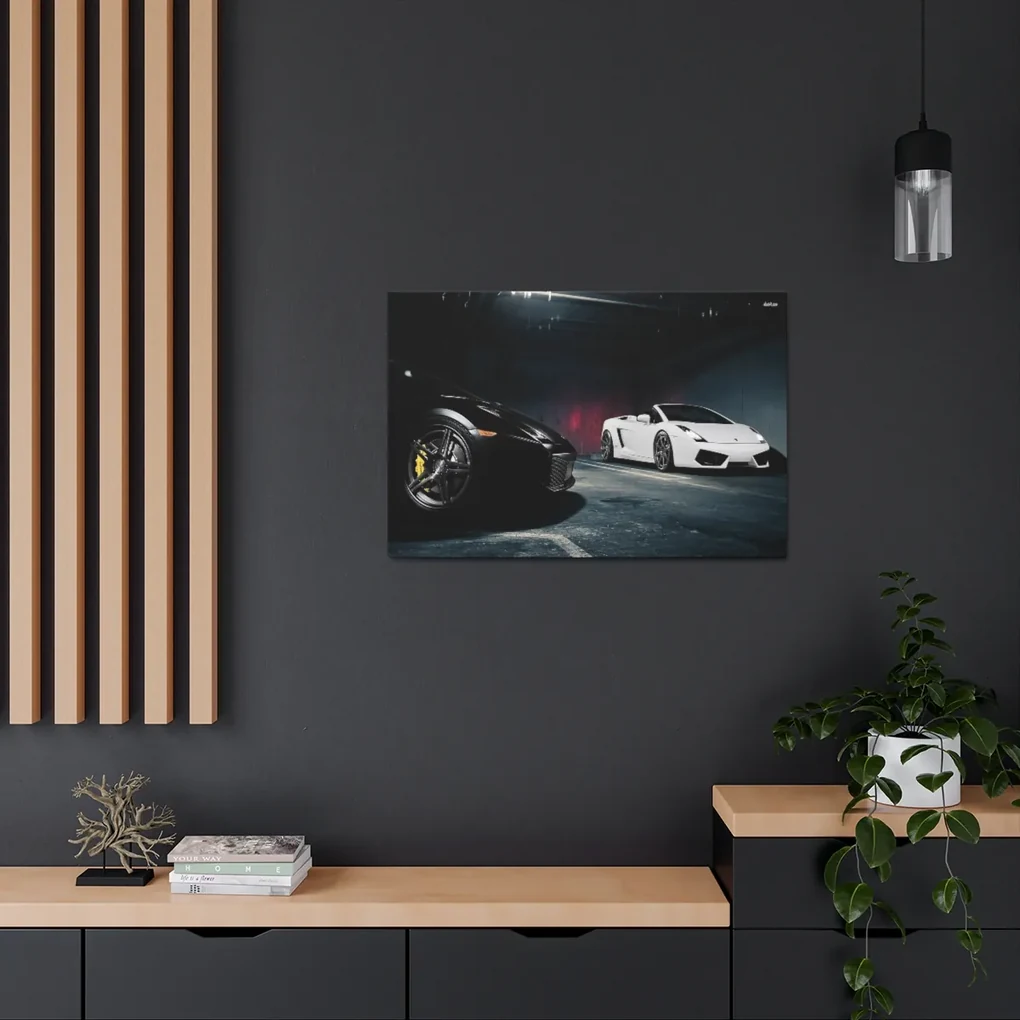 Tablou Canvas Lambourghini BW 120x80 cm