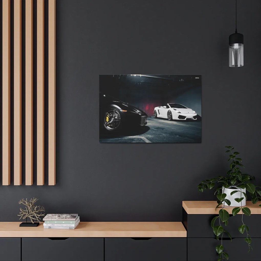 Tablou Canvas Lambourghini BW 60x40 cm