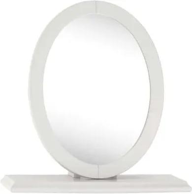 Oglindă de masă Elva, 54x52x21 cm, lemn masiv de fag, gri deschis