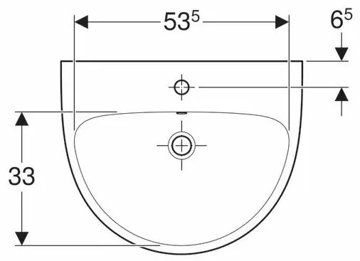 Lavoar suspendat Geberit Selnova 60 cm cu orificiu baterie