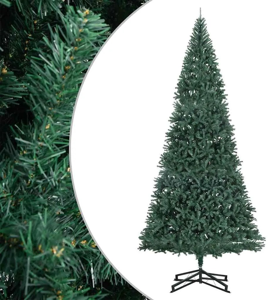 vidaXL Brad de Crăciun artificial cu suport, verde, 500 cm, PVC