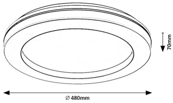 Rabalux 71003 - Plafonier LED dimabil COOPERIUS LED/47W/230V cu DO