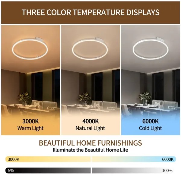 Brilagi - Lampă LED reglabilă PORTOFINO LED/60W/230V Ø 80 cm argintie +telecomandă