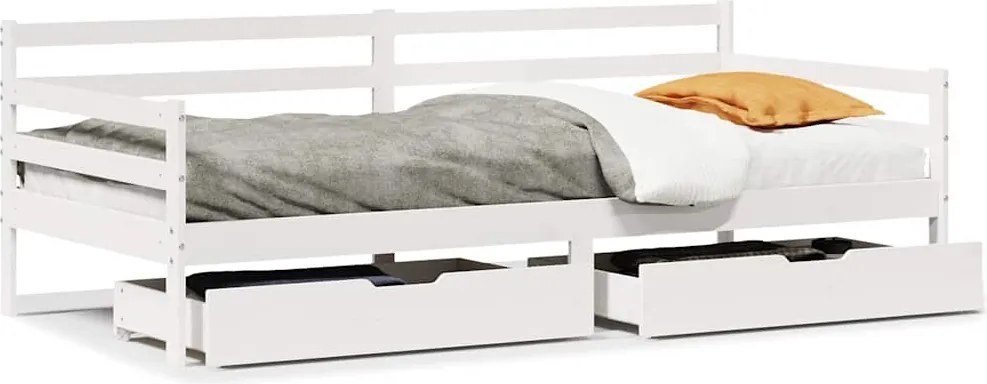 vidaXL Pat de zi cu sertare, 80x200 cm, lemn masiv pin