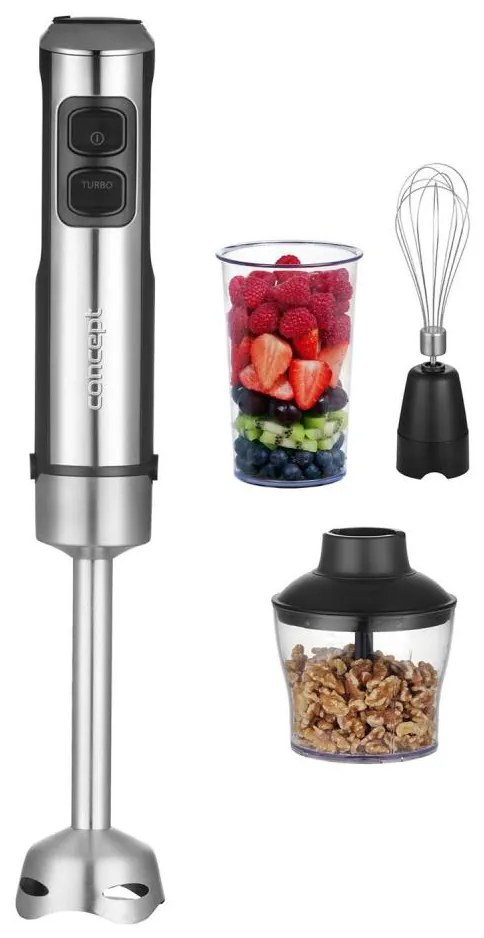 Mixer vertical cu accesorii Concept TM5520 1500W/230V negru/oțel inoxidabil