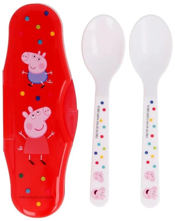 Purcelușa Peppa set de tacâmuri pentru călătorii pentru copii