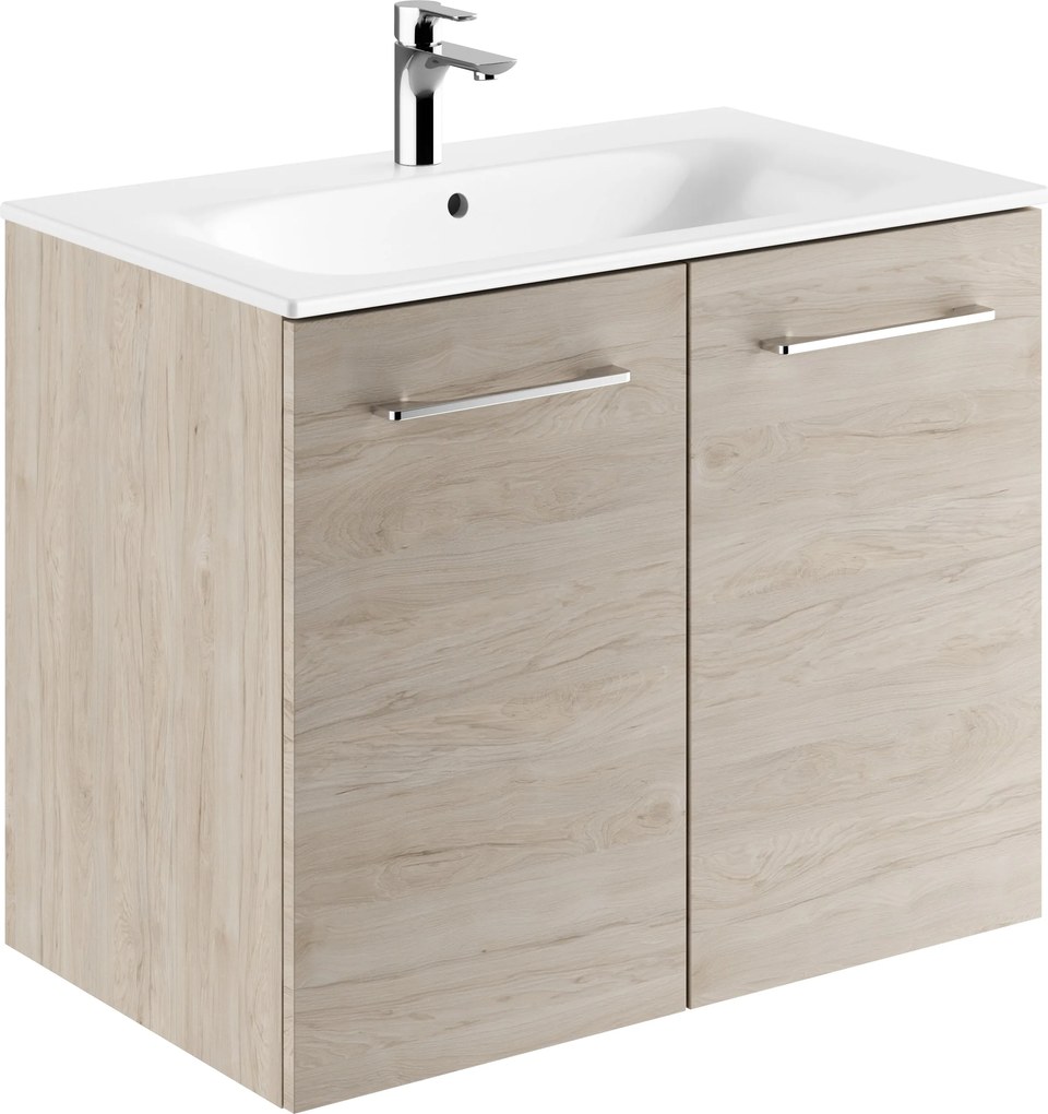 Geberit Selnova Square lavoar cu dulap 80 cm nucă 501.259.00.1
