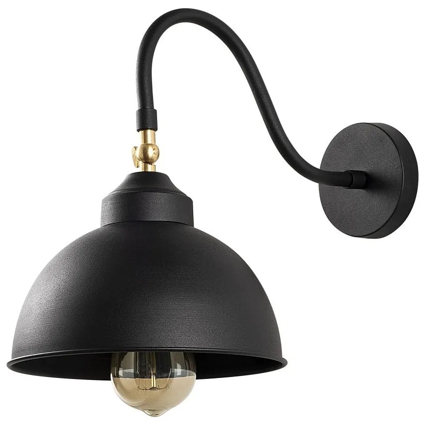 Aplică metalică Opviq lights Fotini, negru