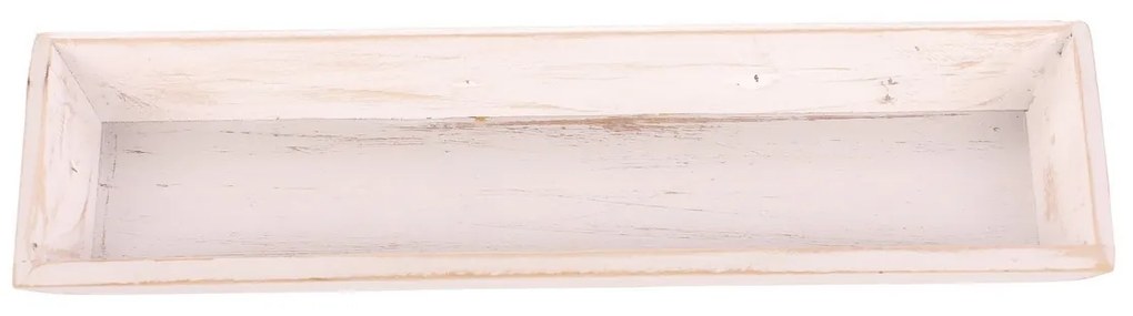 Tavă din lemn Riaza alb, 35 x 12 x 3 cm