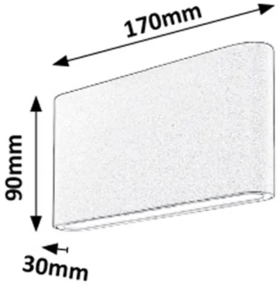 Rabalux 7952 - Aplică perete exterior LED NESNA 2xLED/6W/230V IP54 3000K