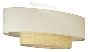 Lustră aplicată Duolla DOUBLE OVAL NATURE 2xE27/15W/230V crem/bej
