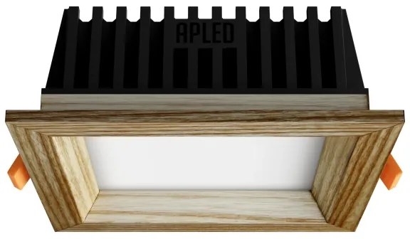 Corp de iluminat LED încastrat SQUARE LED/6W/230V 4000K 12x12 cm lemn masiv frasin APLED