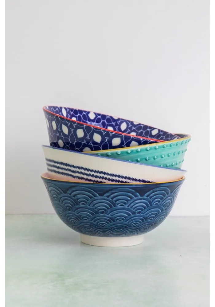 Set de 4 boluri ceramice Kitchen Craft, ø 16,5 cm