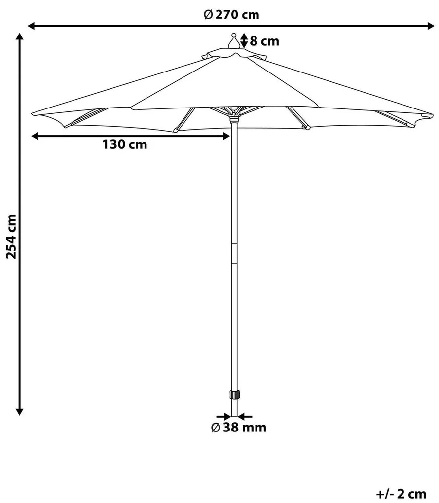 Umbrelă de grădină 270 cm TRATORIA II (poliester) (verde). 1019449
