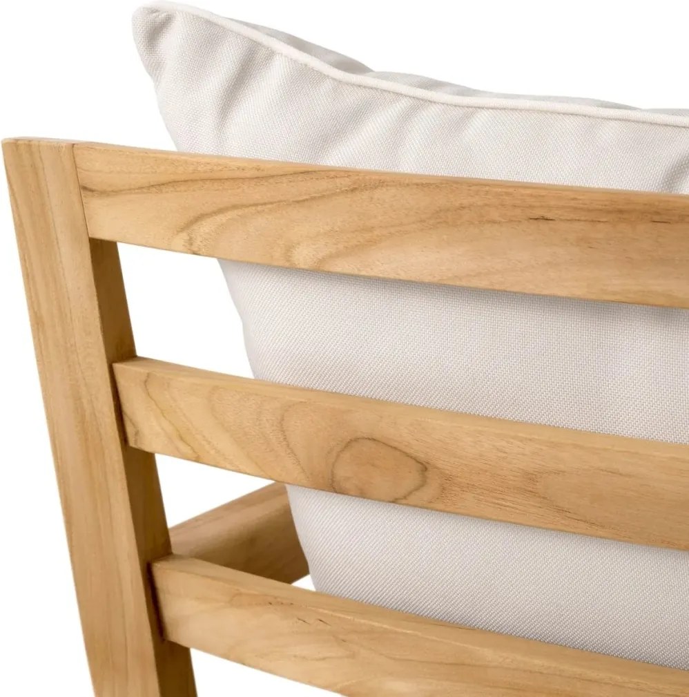 Fotoliu elegant pentru exterior design LUX Hera natur / flores off-white