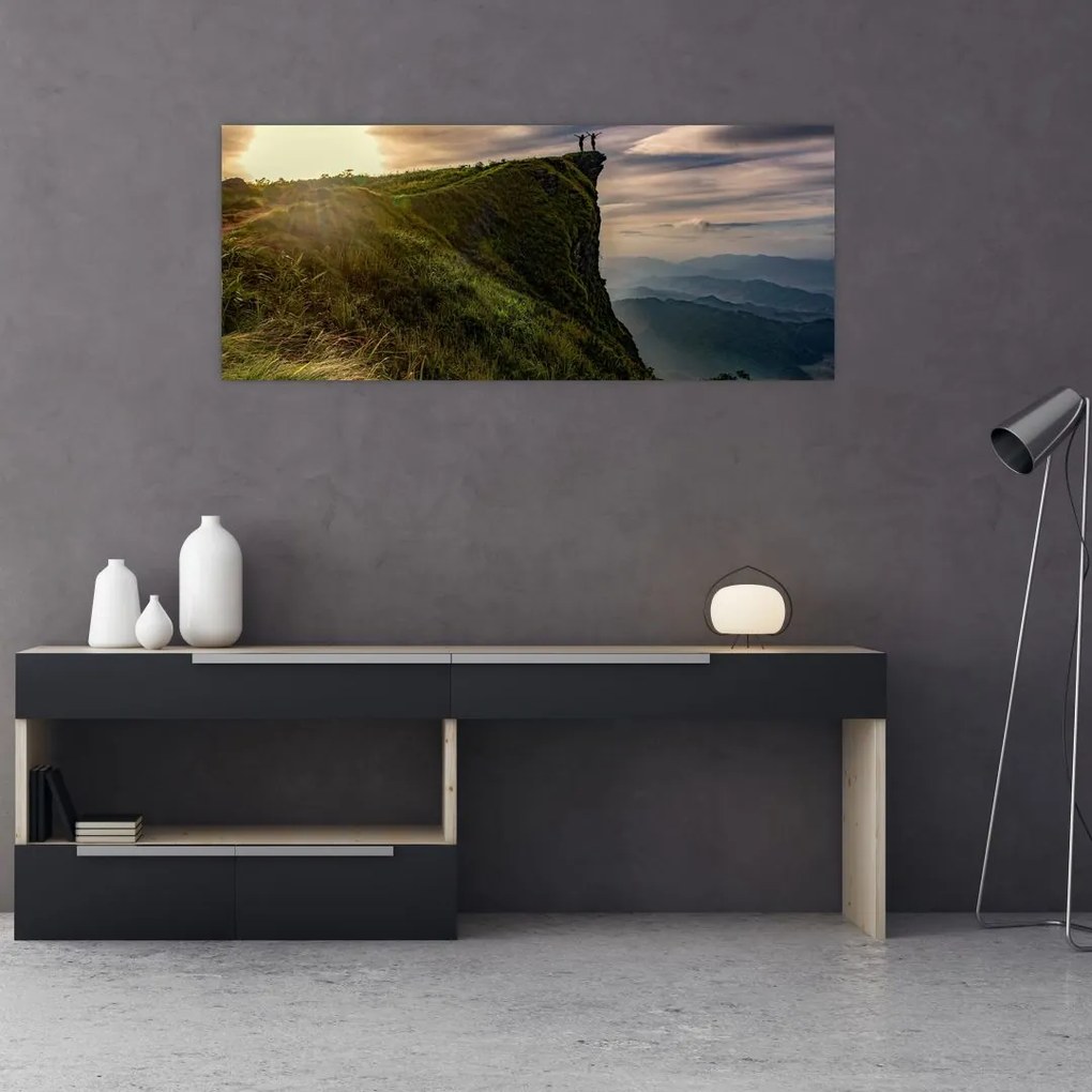 Tablou - Femei la stânci (120x50 cm)