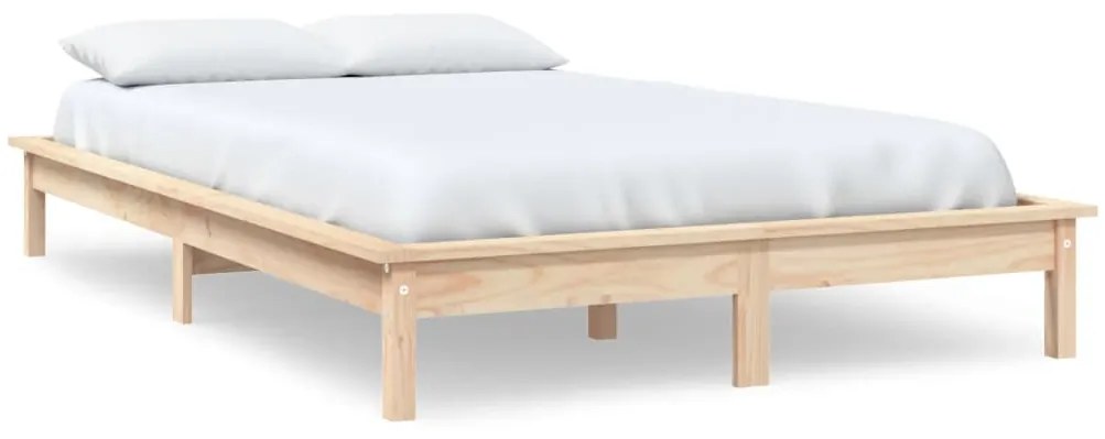 820541 vidaXL Cadru de pat, 140x200 cm, lemn masiv de pin