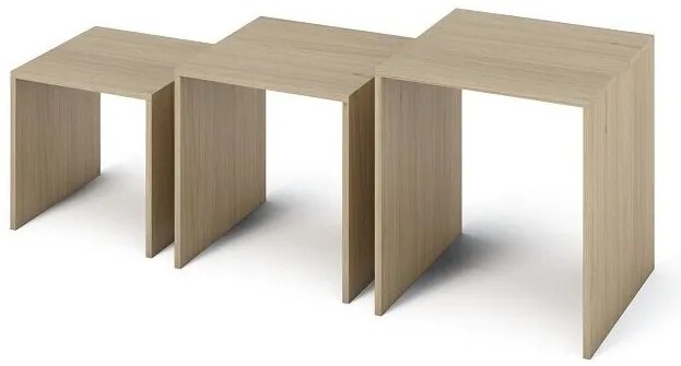Set a trei masute portabile Sipani 50 cm stejar sonoma